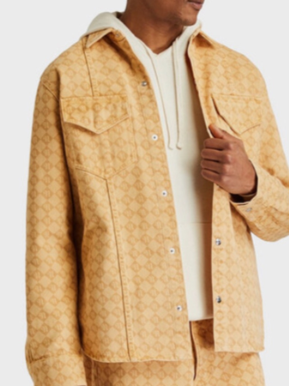 NANUSHKA Beige Monogram Jean Jacket
